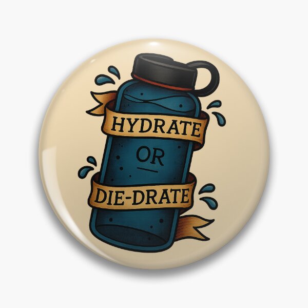 Item preview, Hydrate or Die-Drate | Tattoo Style Water Bottle Sticker designed and sold by Coolector.