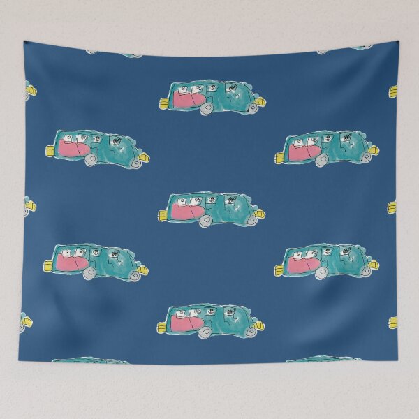 Item preview, childhood drawing - car 2 - dark blue background designed and sold by MentaLee.