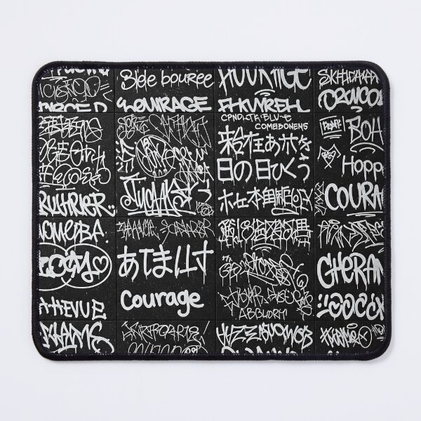 Item preview, Positive Graffiti Tiles: Japanese & English Messages on Black Grid designed and sold by JohnnyVillas.