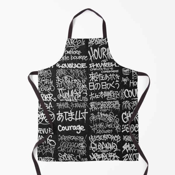 Item preview, Positive Graffiti Tiles: Japanese & English Messages on Black Grid designed and sold by JohnnyVillas.