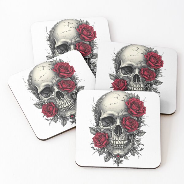 Item preview,  Gothic Skull with Roses designed and sold by VibeTCreations.