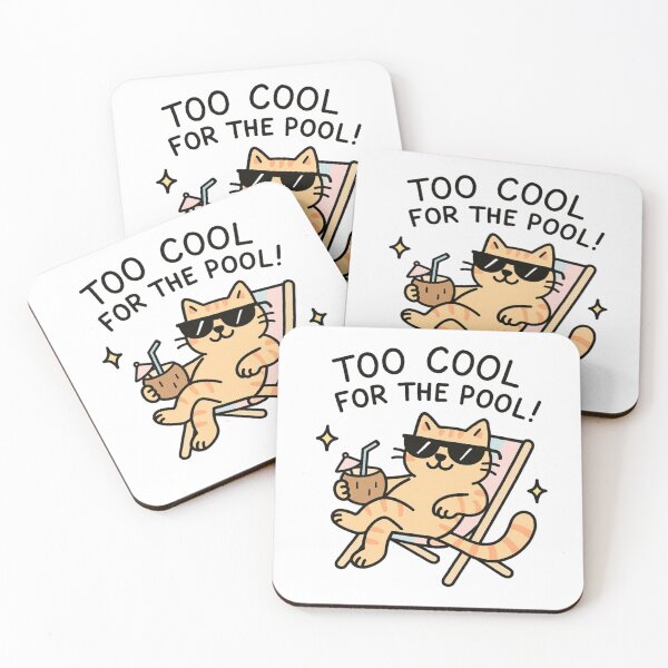 Item preview, Funny Summer Cat – Cute Beach Kitty Cartoon Drinking Coconut sticker designed and sold by SearionStudio.