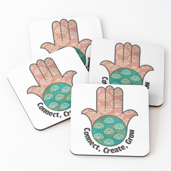 Item preview, Connect, Create, Grow - Hamsa Lotus designed and sold by 	aluzia.design.