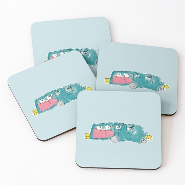 Item preview, childhood drawing - car 2 - light blue background designed and sold by MentaLee.