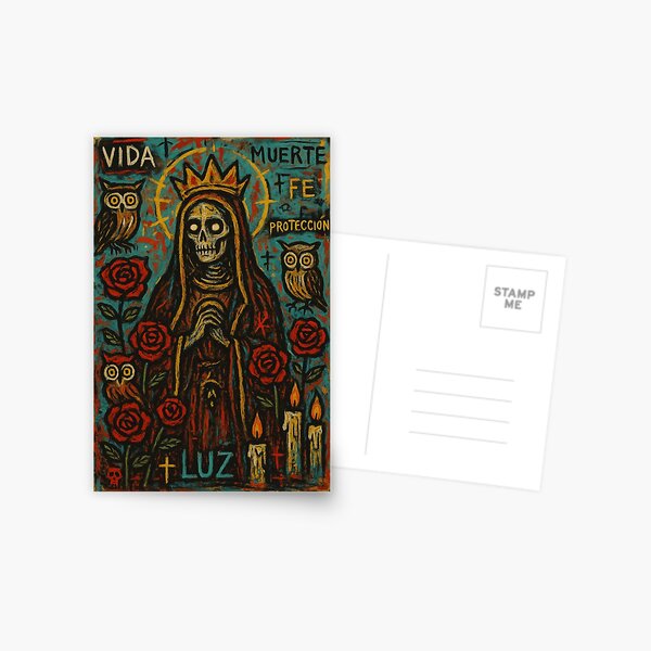 Item preview, Santa Muerte Urban Neo Expressionist Art Painting designed and sold by BlanquitaArt.