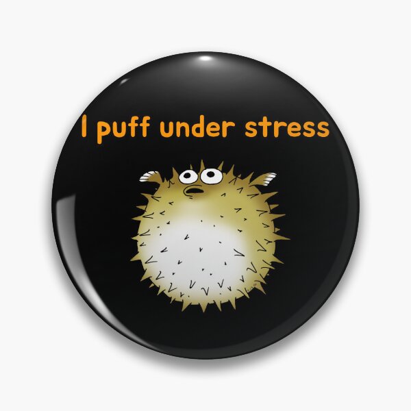 Item preview, Stressed Puffer fish Funny Cartoon Art designed and sold by CuteCartoon.