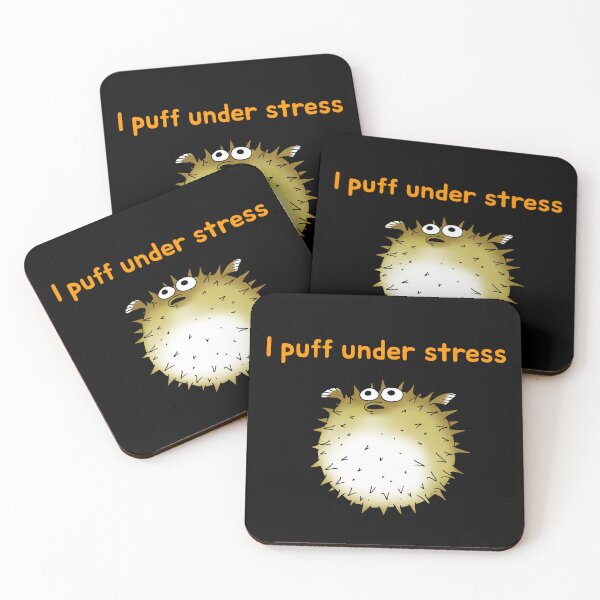 Item preview, Stressed Puffer fish Funny Cartoon Art designed and sold by CuteCartoon.