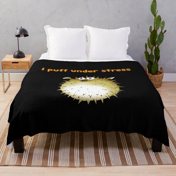 Item preview, Stressed Puffer fish Funny Cartoon Art designed and sold by CuteCartoon.