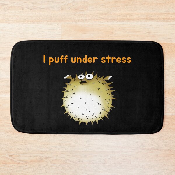 Item preview, Stressed Puffer fish Funny Cartoon Art designed and sold by CuteCartoon.