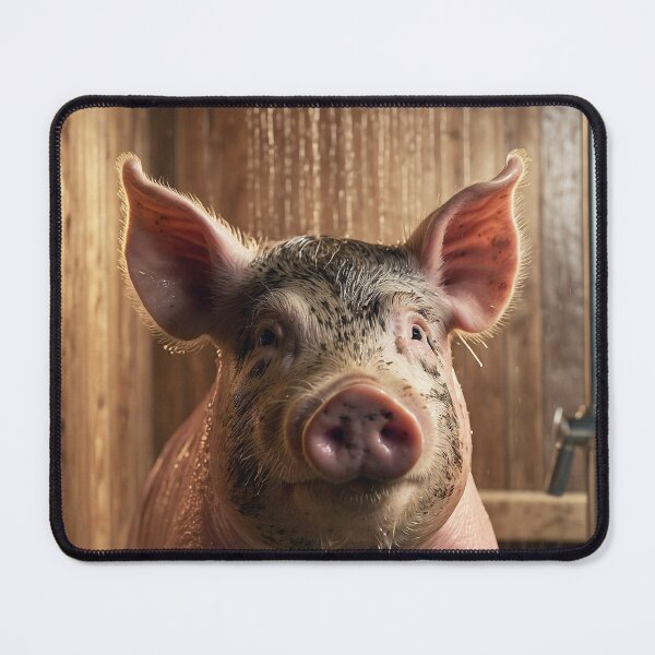 Item preview, Funny Pig Taking a Shower Scene designed and sold by vk09.