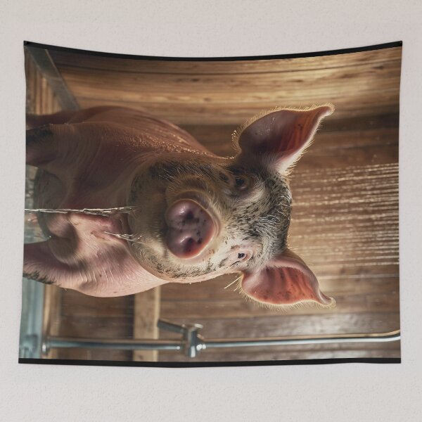 Item preview, Funny Pig Taking a Shower Scene designed and sold by vk09.