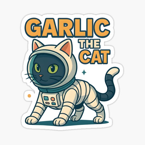 Vista previa del artículo con la obra «logotipo de ajo el gato», diseñado y vendido por Garlic the Cat.