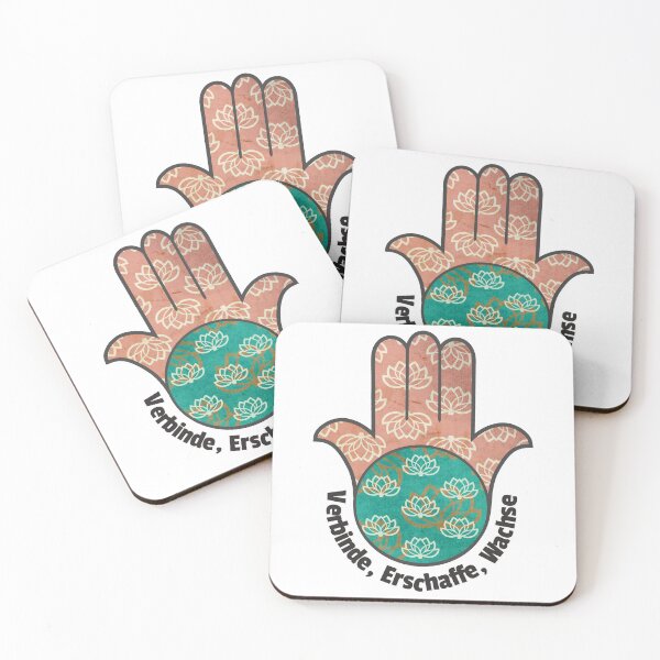 Item preview, Verbinde, Erschaffe, Wachse - Hamsa Lotus | Connect, Create, Grow - German designed and sold by aluzia.design.