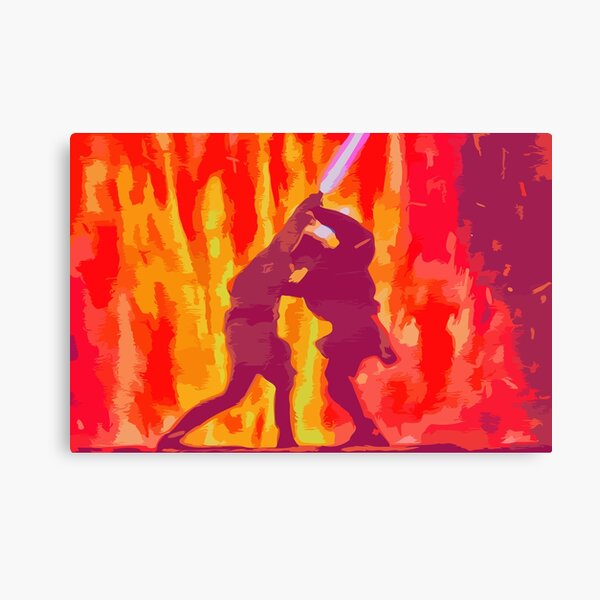 Duel d'Anakin et Obi-Wan Impression sur toile