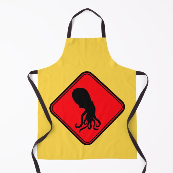 Item preview, Octopus Zone Danger Sign Warning Dangerous Giant Squid designed and sold by shirt-o-mat.