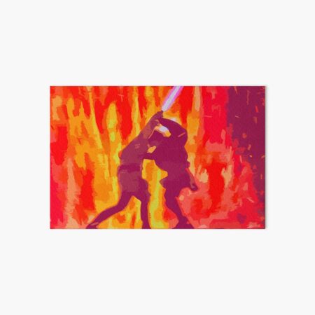 Anakin and Obi-Wan's Duel Art Board Print