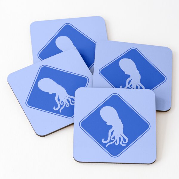 Item preview, Octopus Zone Danger Sign Warning Dangerous Giant Squid designed and sold by shirt-o-mat.
