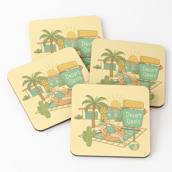 Item preview, Retro Palm Springs Summer – Desert Oasis with Pool, Classic Car & Vintage Vibes designed and sold by SaliMontoDesign.