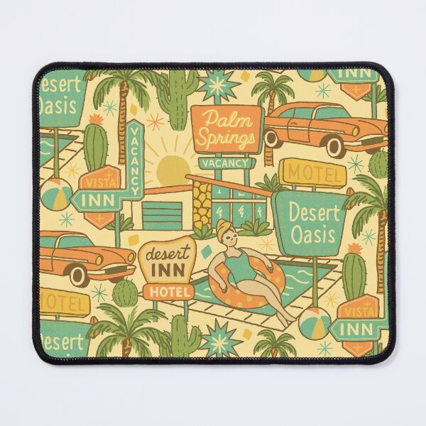 Item preview, Retro Palm Springs Summer – Desert Oasis with Pool, Classic Car & Vintage Vibes designed and sold by SaliMontoDesign.