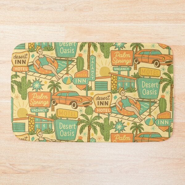 Item preview, Retro Palm Springs Summer – Desert Oasis with Pool, Classic Car & Vintage Vibes designed and sold by SaliMontoDesign.
