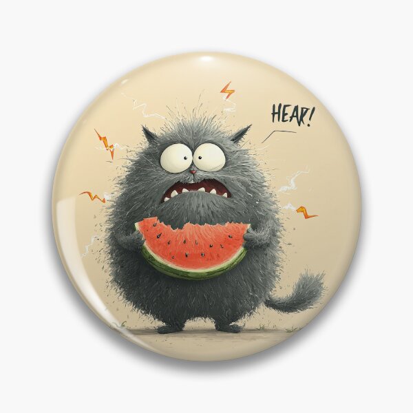 Item preview, Fluffy Shocked Cat designed and sold by zoecreatiwe.