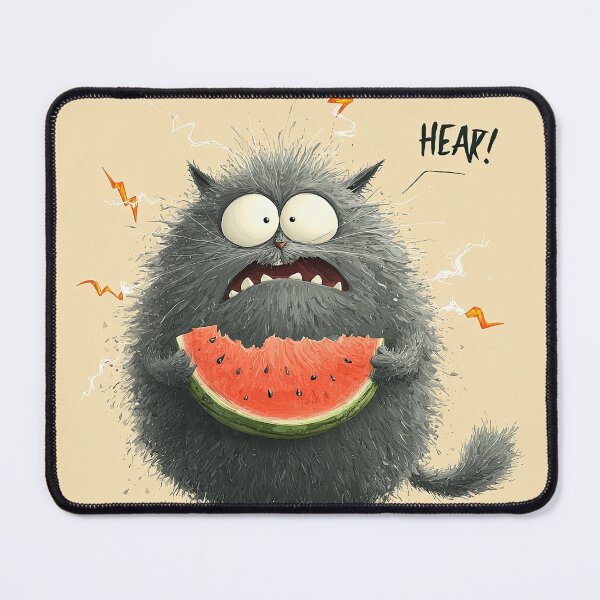 Item preview, Fluffy Shocked Cat designed and sold by zoecreatiwe.