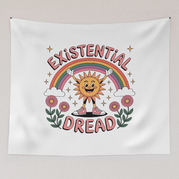 Item preview, Existential Dread with a Cheerful Sun – Whimsical and Colorful Art Design designed and sold by ARTReMi.