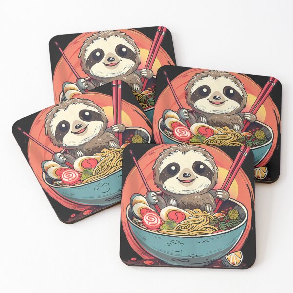 Item preview, Sloth Ramen Japanese Noodles Bowl Artwork Anime Kawaii designed and sold by Winther-Art.