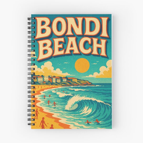 Item preview, Digital Retro Pop Art Travel Poster of Bondi Beach | Vibrant Australian Beach Artwork | Vintage Style Surf & Coast Illustration | Iconic Travel Wall Art designed and sold by PaintedPixels01.