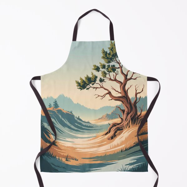 Item preview, Serene Valley with Ancient Tree Landscape Art Print for Summer 2025 designed and sold by pnidesign.