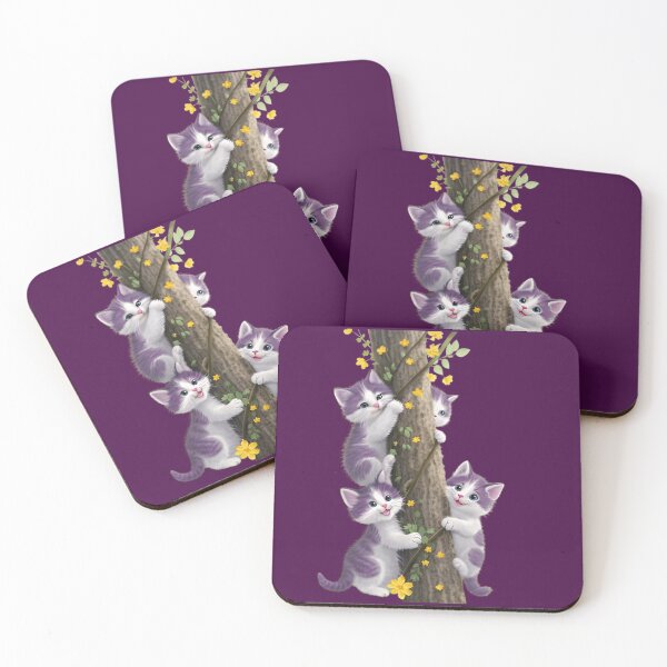 Item preview, Adorable Kittens Climbing a Tree designed and sold by Danivique.