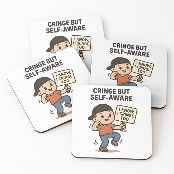 Item preview, Cringe but Self-Aware – Dancing Character with a Sign designed and sold by Ashidre.