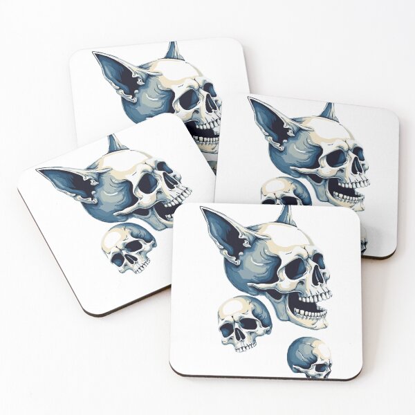 Item preview, Skull with cat ear designed and sold by Kunst Uit Delfzijl.