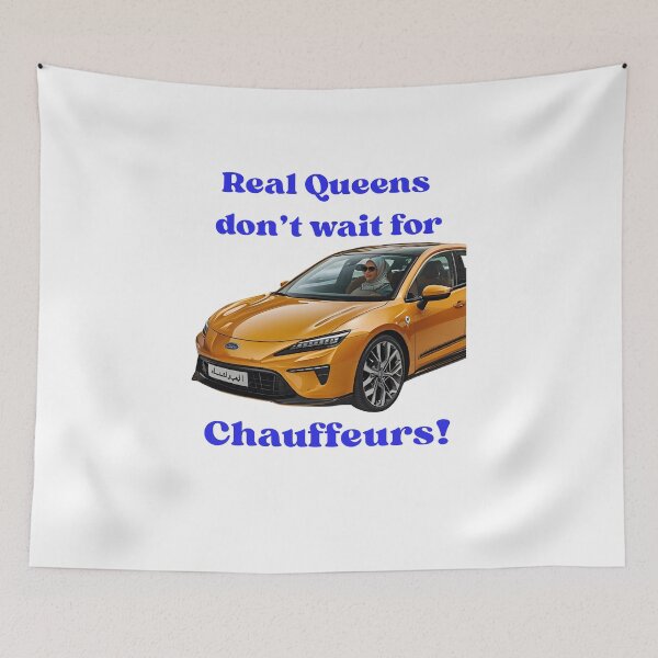 Item preview, Real Queens Don’t Wait for Chauffeurs — Empowering and Sassy Slogan for Independent Women designed and sold by azersan.