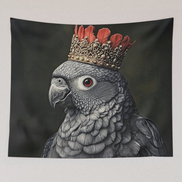 Item preview, African Gray with Crown 01 designed and sold by Elisabeth Lucas.