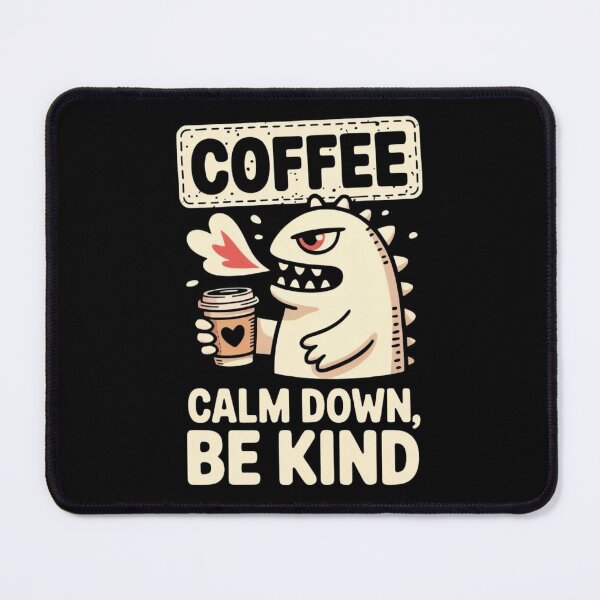 Item preview, Kawaii Coffee Monster – Vintage Godzilla-Inspired Kindness Design on Black designed and sold by ARTReMi.
