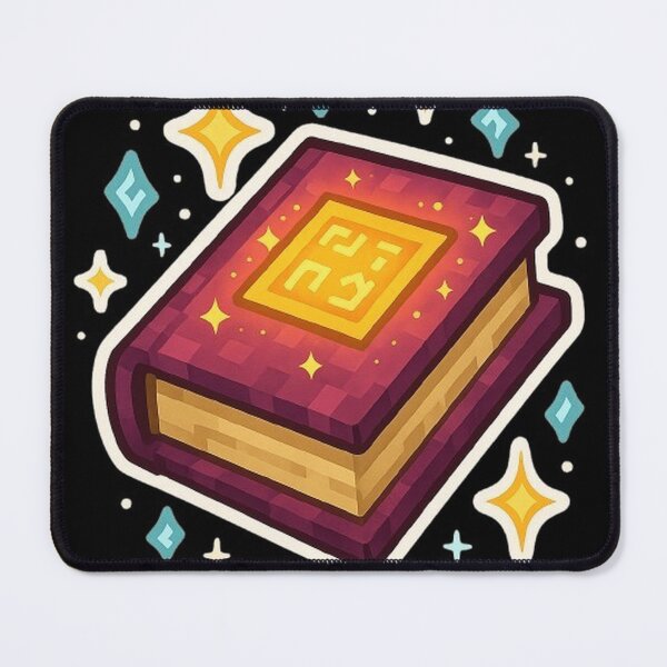 Item preview, Enchanted Book with Glowing Runes designed and sold by MYthic-Stickers.