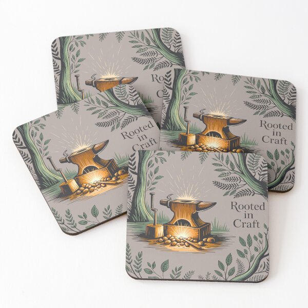 Item preview, Rooted in Craft Anvil and Forest Art Print Summer 2025 designed and sold by pnidesign.