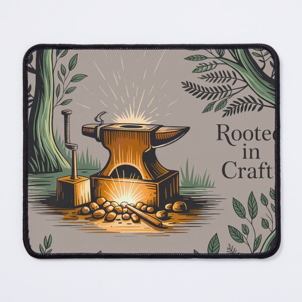 Item preview, Rooted in Craft Anvil and Forest Art Print Summer 2025 designed and sold by pnidesign.