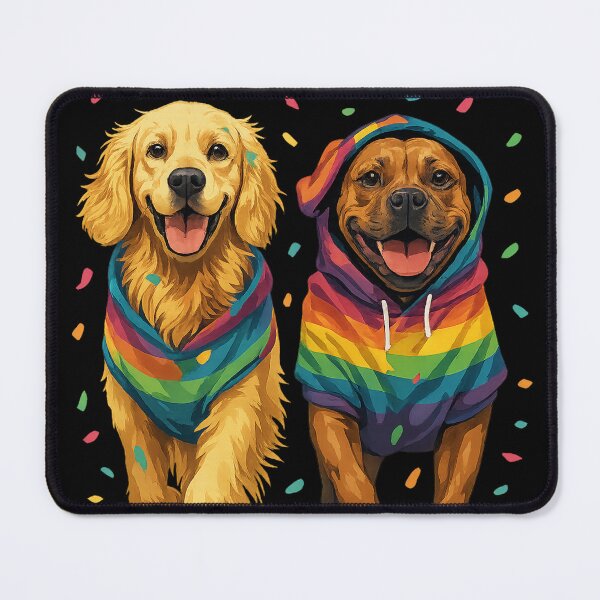 Item preview, Rainbow Pride Dogs – LGBTQ+ Celebration designed and sold by TeesAndSass.