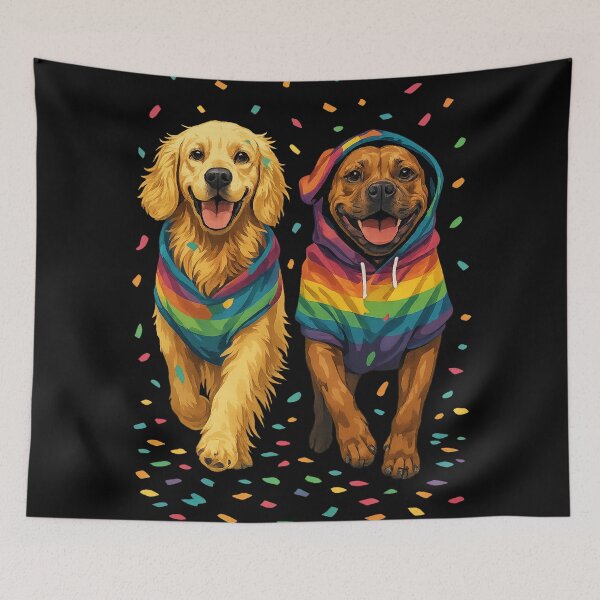 Item preview, Rainbow Pride Dogs – LGBTQ+ Celebration designed and sold by TeesAndSass.