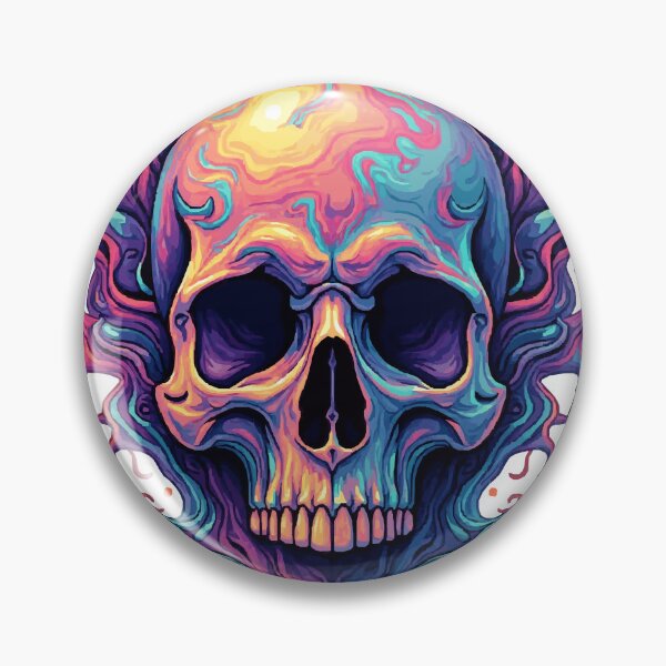 Item preview, Psychedelic Skull designed and sold by Kunst Uit Delfzijl.