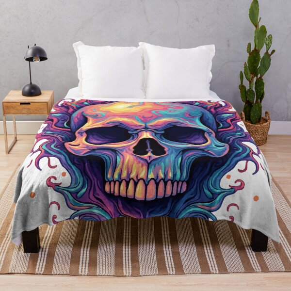 Item preview, Psychedelic Skull designed and sold by Kunst Uit Delfzijl.