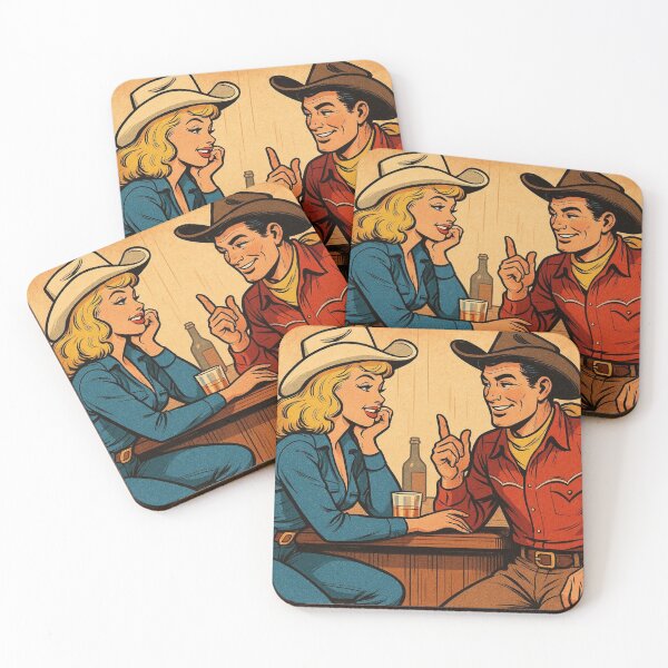 Item preview, spaghetti western barroom flirting scene designed and sold by OnlyTheWest.