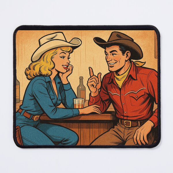 Item preview, spaghetti western barroom flirting scene designed and sold by OnlyTheWest.