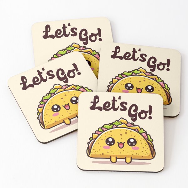 Item preview, Let’s Go Taco – Cute Kawaii Taco Meme designed and sold by Dopamine Glitch.