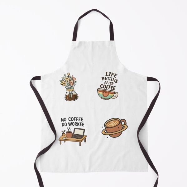 Item preview, Aesthetic Coffee Lover Sticker Set – Chemex, Quotes & Cosmic Cup designed and sold by Created by Aia.