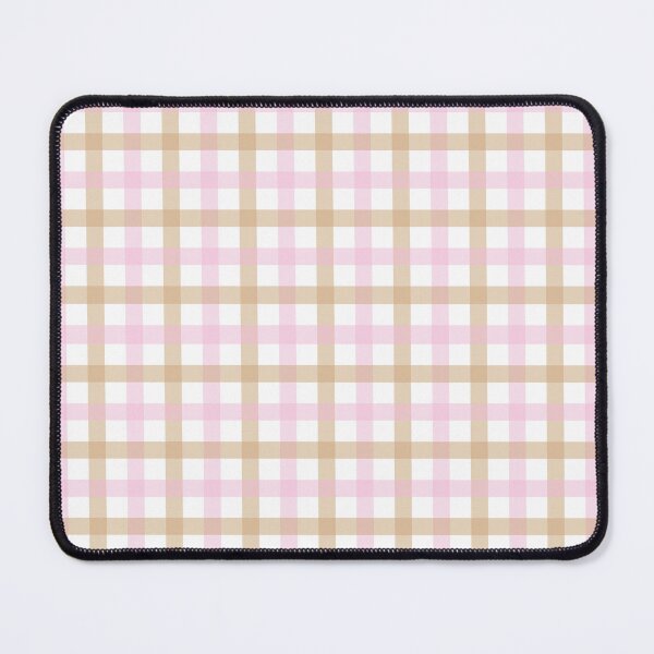 Item preview, Caramel Brown and Pretty Pink Gingham Plaid Print designed and sold by Daniel Bevis Design.