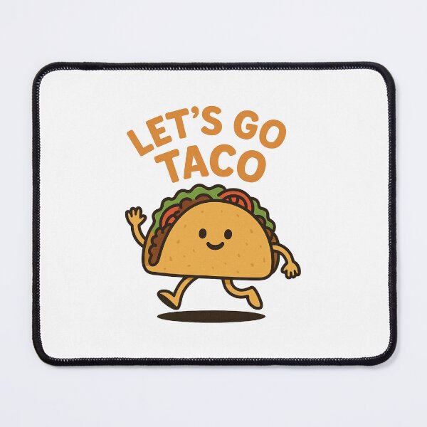 Item preview, Let’s Go Taco – Funny Kawaii Taco Character for Food Lovers designed and sold by Dokak Shop.