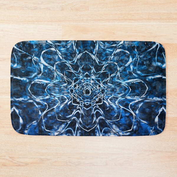 Item preview, Indigo Blue Tie Dye Dead Head Winter Snowflake designed and sold by AuroraXGreen.